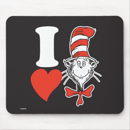 I Heart Cat in the Hat Mouse Pad