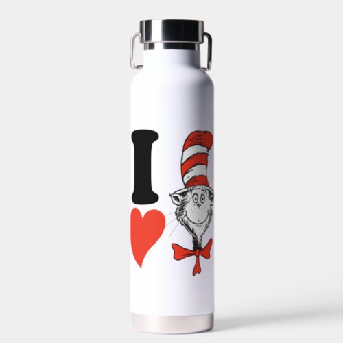 I Heart Cat in the Hat Water Bottle