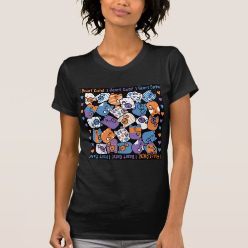 I Heart Cats Collage T_Shirt