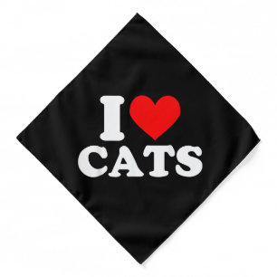 I Heart Cats - I Heart Cats I Love Cats Bandana