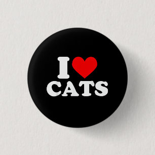 I Heart Cats - I Heart Cats I Love Cats Button