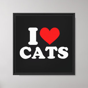 I Heart Cats - I Heart Cats I Love Cats Canvas Print