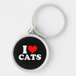 I Heart Cats - I Heart Cats I Love Cats Keychain