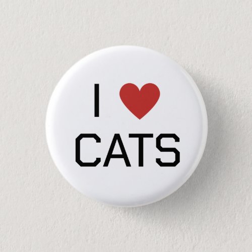 I Heart Cats Message Button