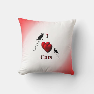 I Heart Cats Mojo Pillow