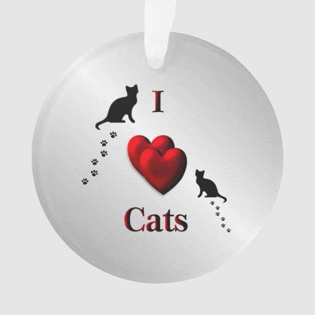 I Heart Cats  Ornament (Front)