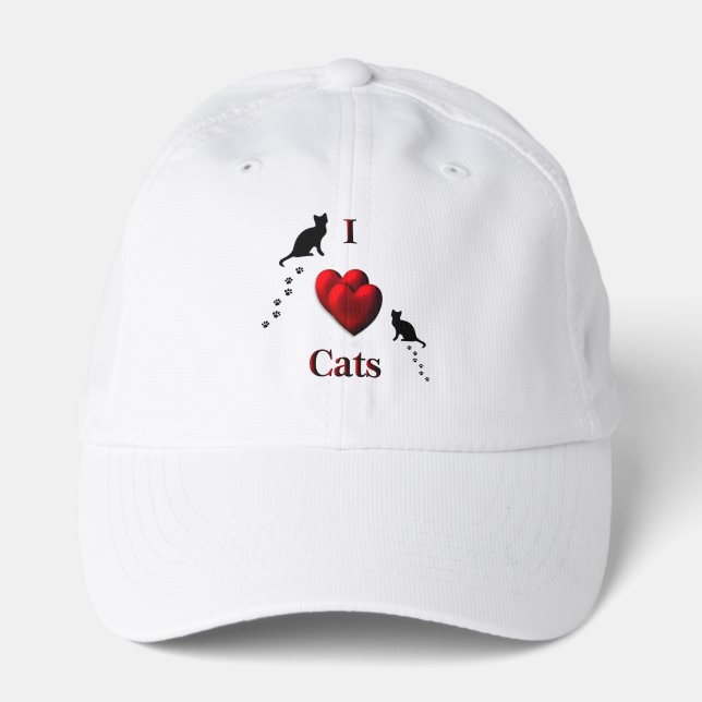 I Heart Cats Performance Cap (Front)