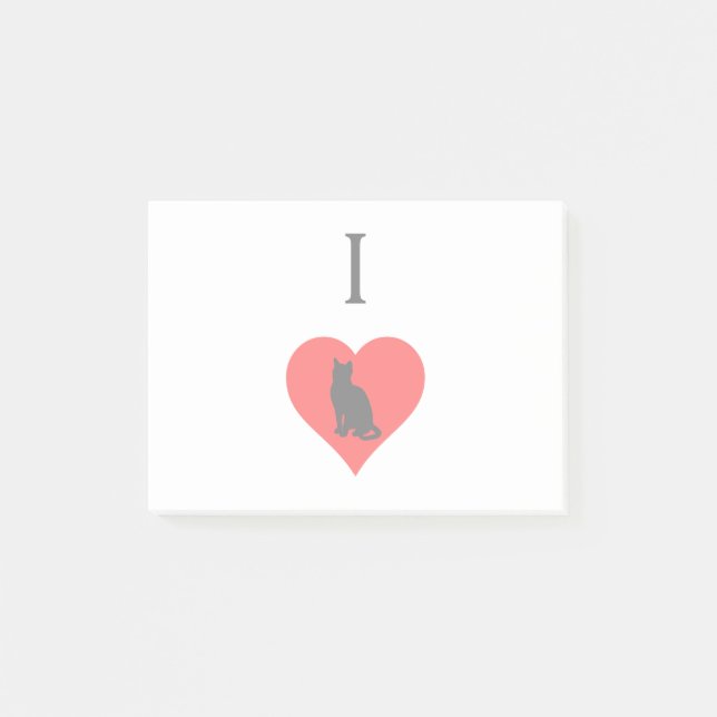 I Heart Cats Post-it Notes (Front)