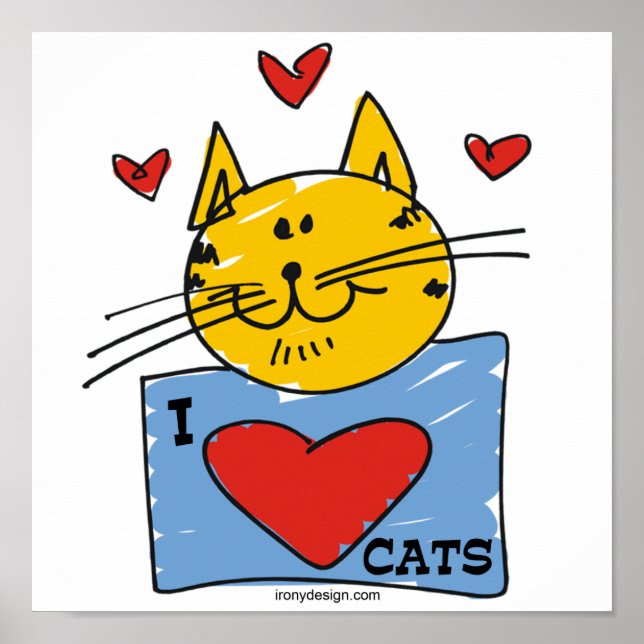 I Heart Cats Poster (Front)