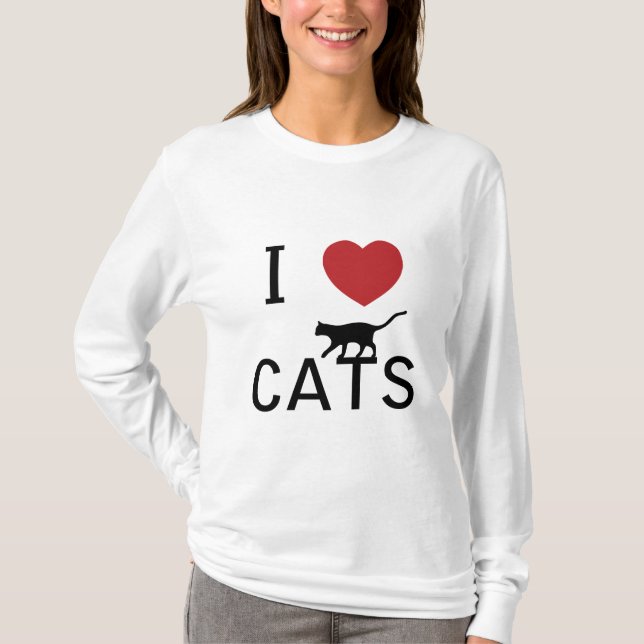 i heart cats T-Shirt (Front)