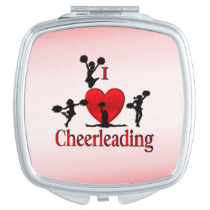 I Heart Cheerleading Mirror For Makeup
