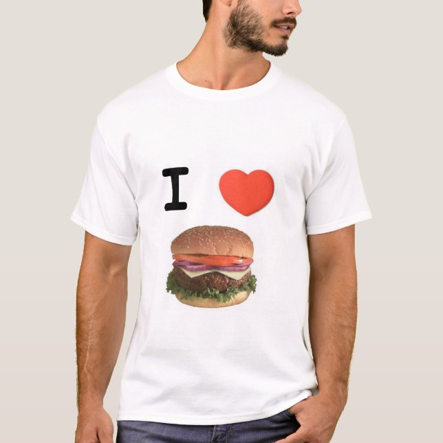 I HEART CHEESEBURGERS T-Shirt (Front)