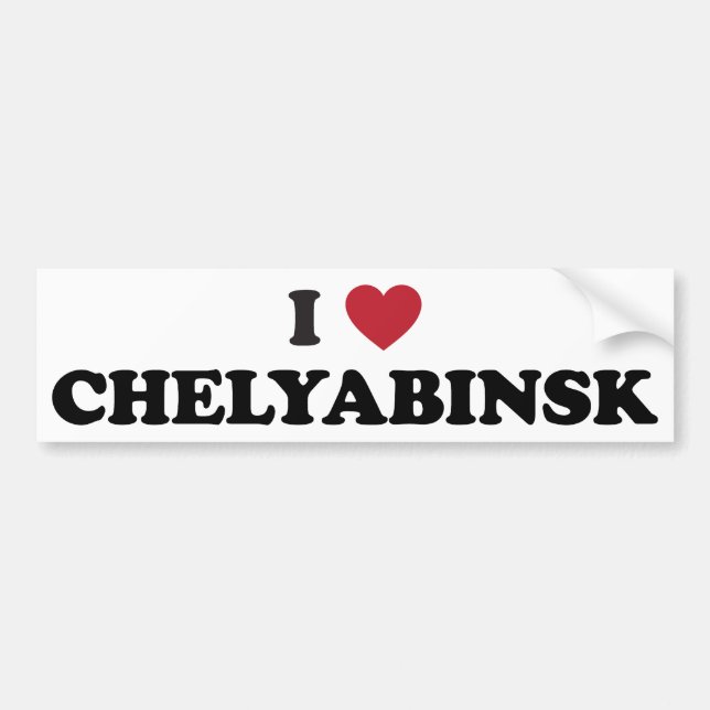 I Heart Chelyabinsk Russia Bumper Sticker (Front)