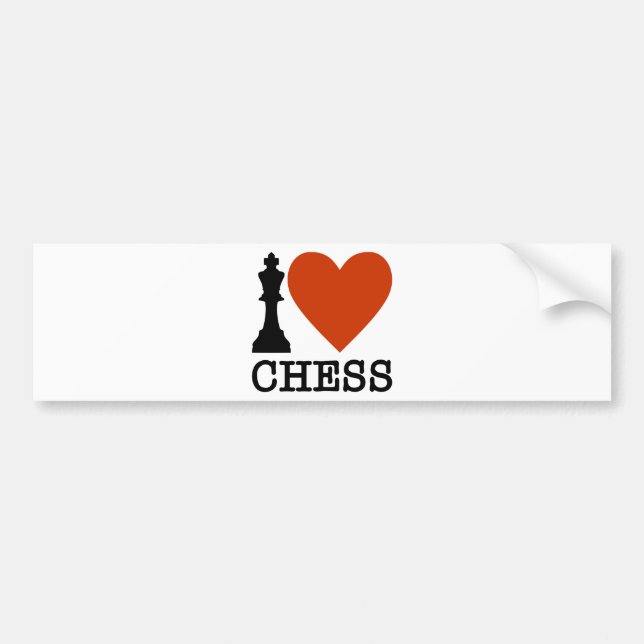 I Heart Chess Bumper Sticker (Front)