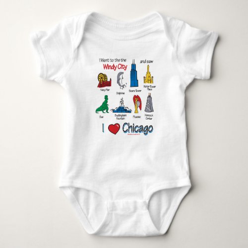 I heart Chicago Baby Bodysuit