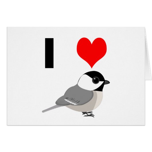 I heart Chickadees Cards (Front Horizontal)