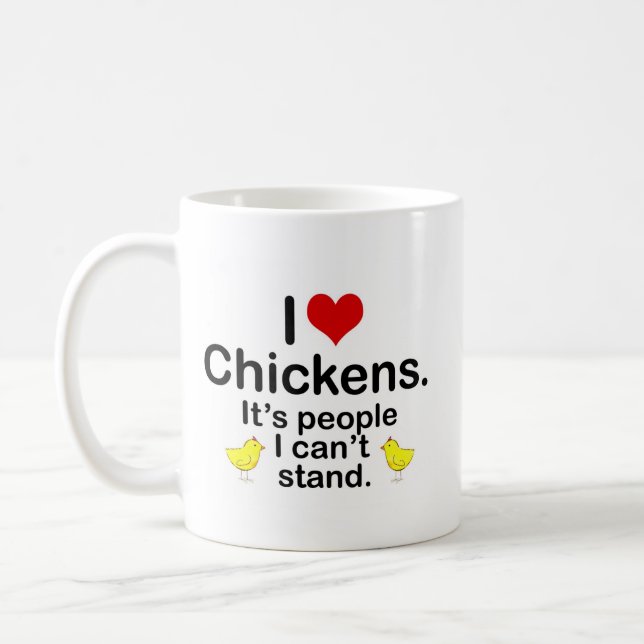 I (Heart) Chickens Coffee Mug (Left)