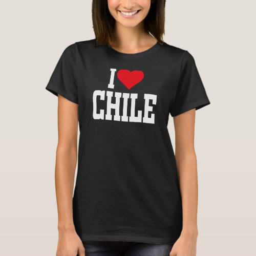 I Heart Chile with Red heart I love Chile 1 T_Shirt