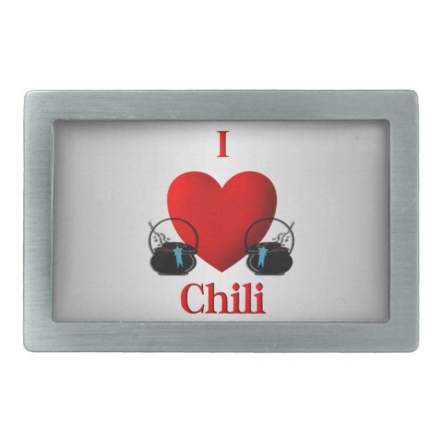 I Heart Chili Belt Buckle (Front)
