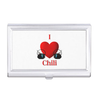 I Heart Chili Business Card Case