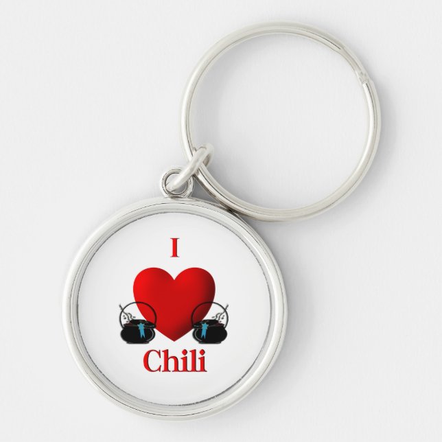 I Heart Chili Keychain (Front)