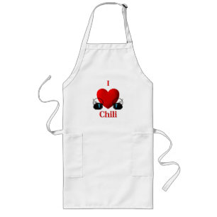I Heart Chili Long Apron