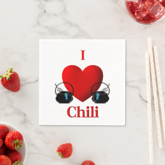 I Heart Chili Napkins