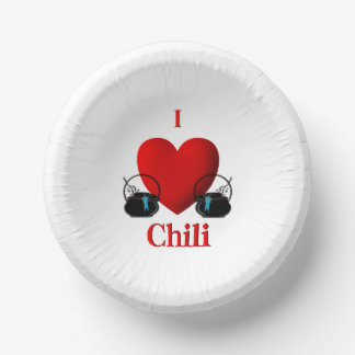 I Heart Chili Paper Bowls