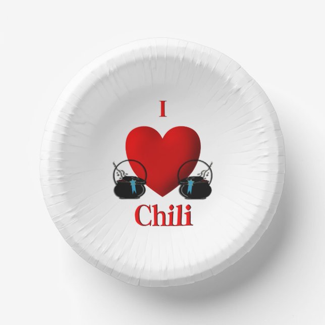 I Heart Chili Paper Bowls (Front)