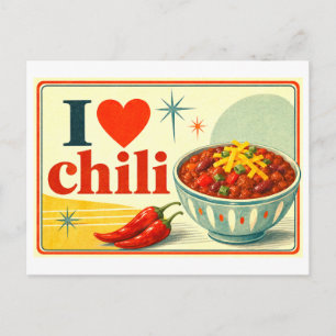 "I [Heart] Chili" Postcard