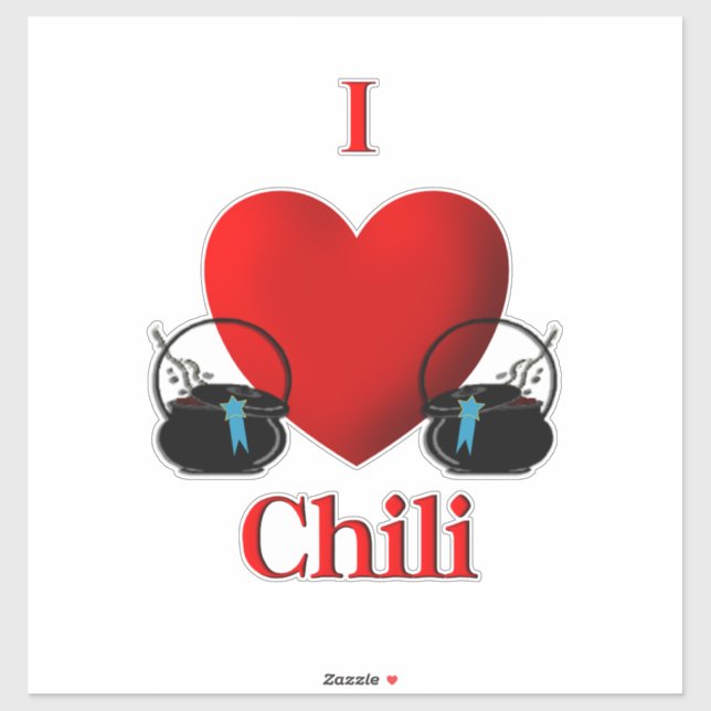 I Heart Chili Sticker (Sheet)