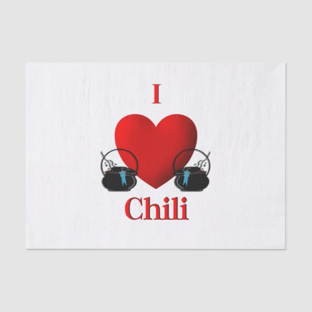 I Heart Chili Tissue Paper (Front)