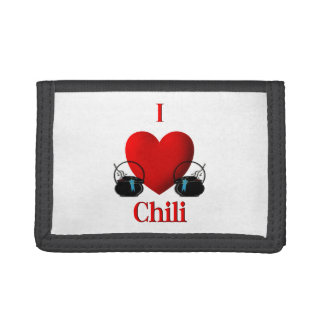 I Heart Chili Trifold Wallet