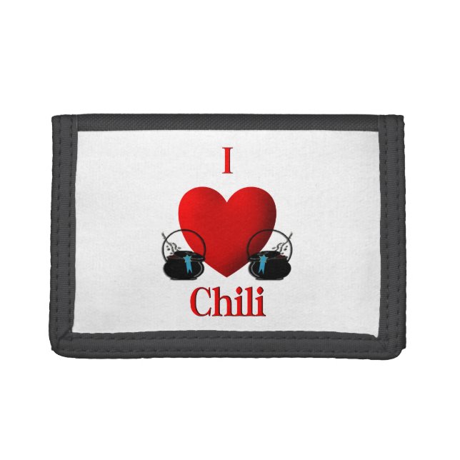 I Heart Chili Trifold Wallet (Front)