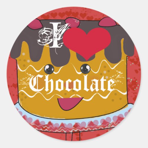 I Heart Chocolate_I Love Chocolate Classic Round Sticker