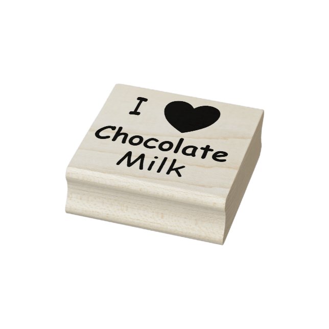 I Heart Chocolate Milk Rubber Stamp (Stamp)