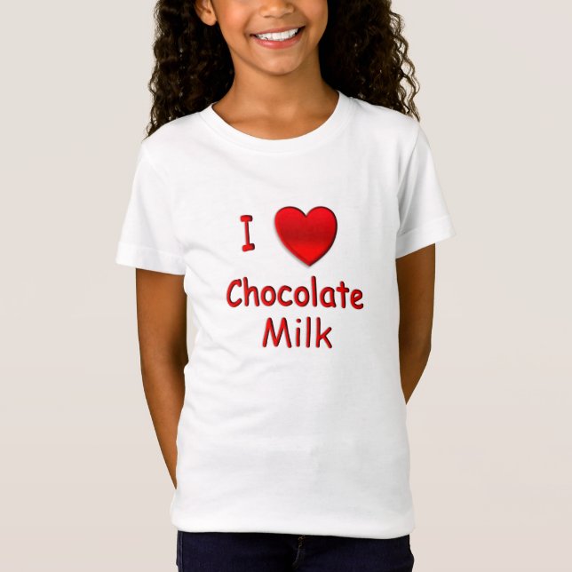 I Heart Chocolate Milk T-Shirt (Front)