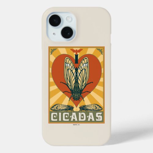 I Heart Cicadas iPhone 15 Case