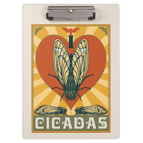 I Heart Cicadas Clipboard