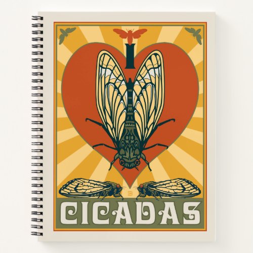 I Heart Cicadas Notebook