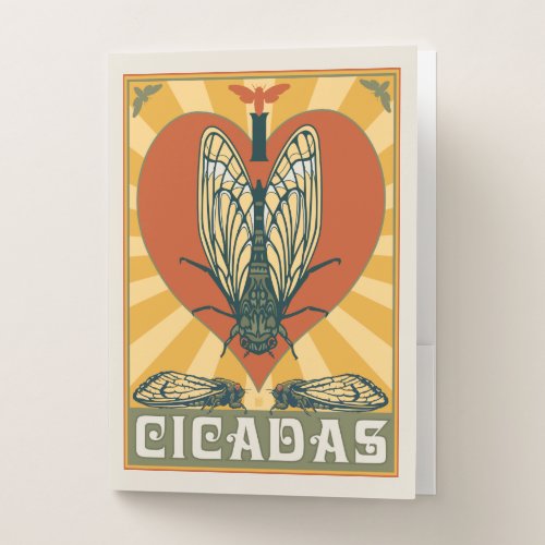 I Heart Cicadas Pocket Folder I Heart Cicadas Pocket Folder