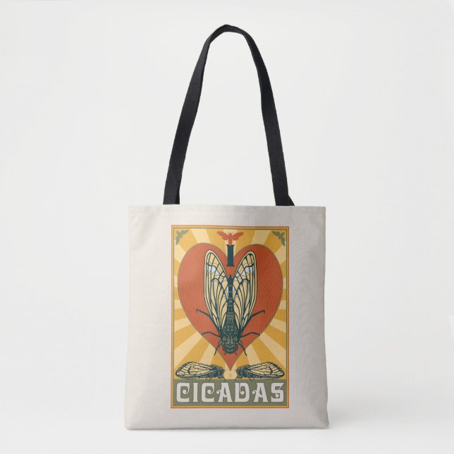 I Heart Cicadas Tote Bag (Front)