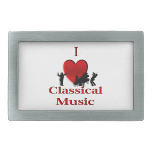 I Heart Classical Music Belt Buckle