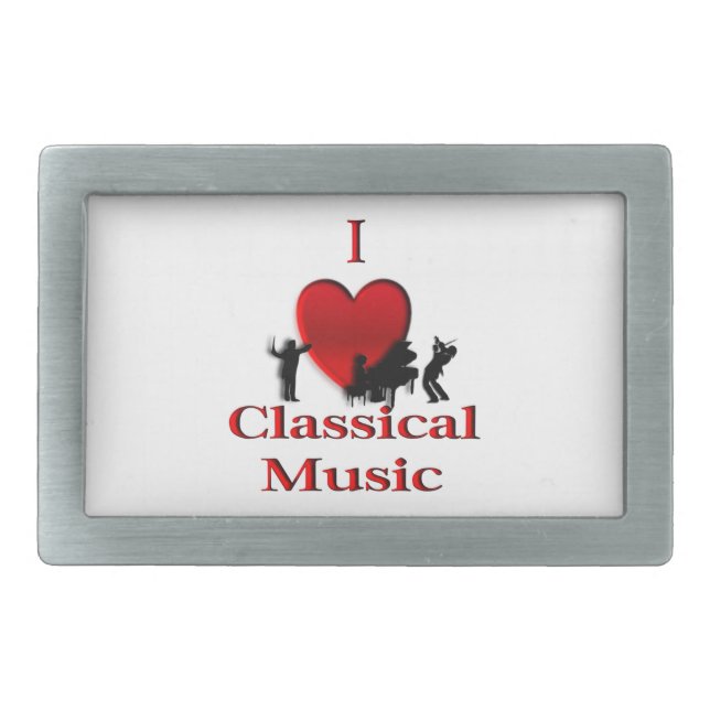 I Heart Classical Music Belt Buckle (Front)