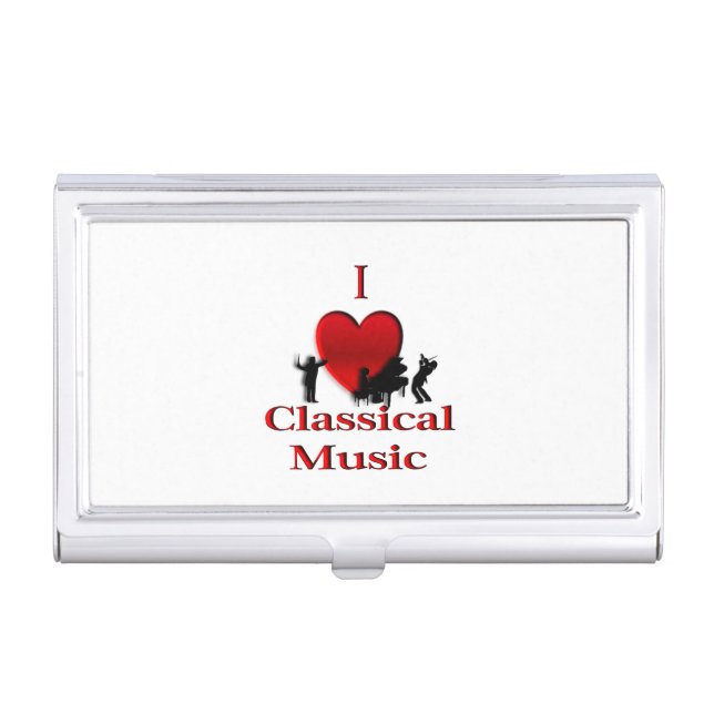 I Heart Classical Music Business Card Case (Front)