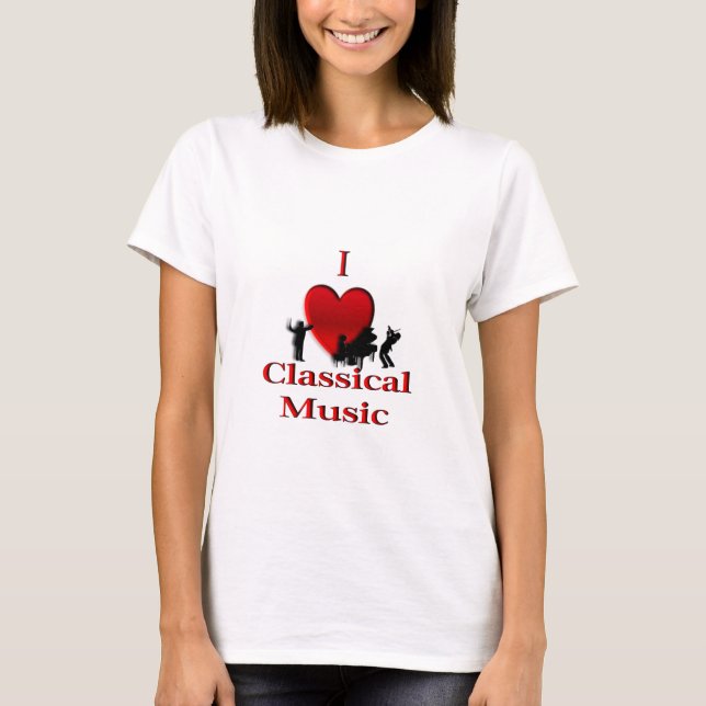 I Heart Classical Music T-Shirt (Front)