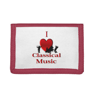 I Heart Classical Music Tri-fold Wallet