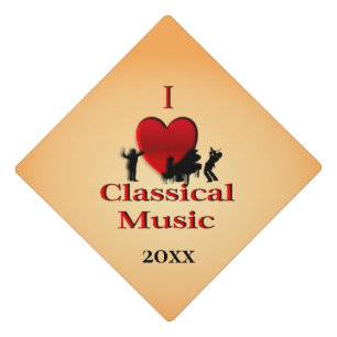 I Heart Classical Music Year Graduation Cap Topper
