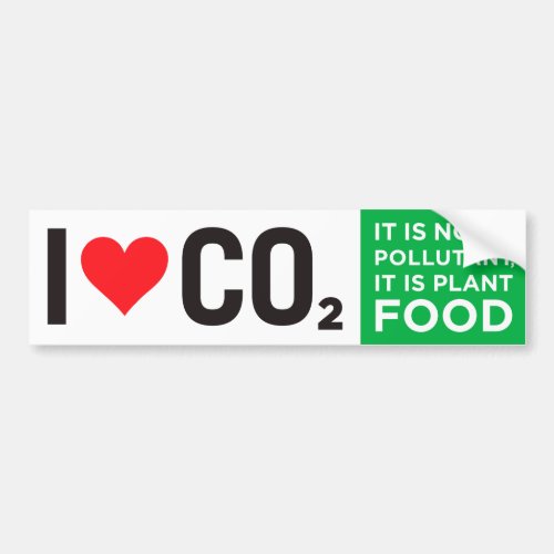I Heart CO2 Bumper Sticker