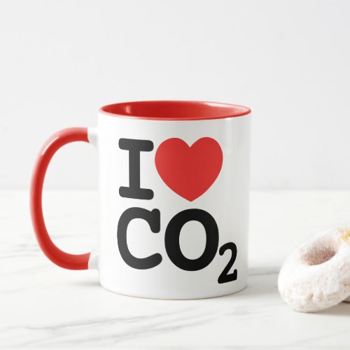 I Heart CO2 I love carbon dioxide environmentalist Mug